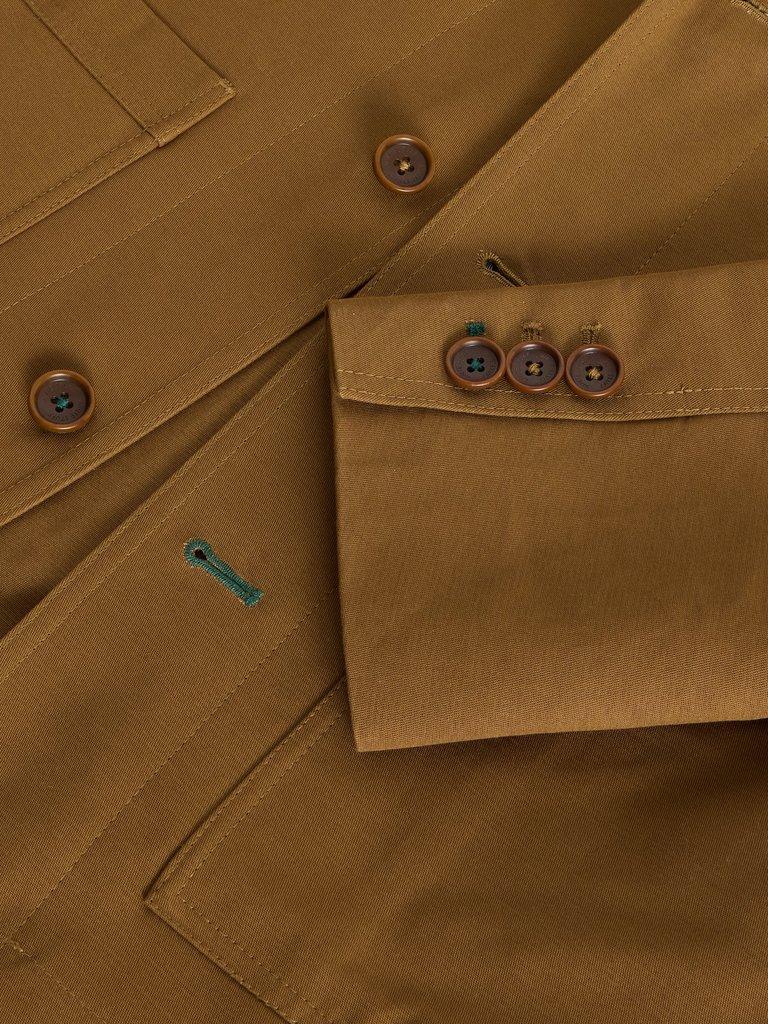 Chiltern Cotton Blazer in MID TAN - FLAT DETAIL