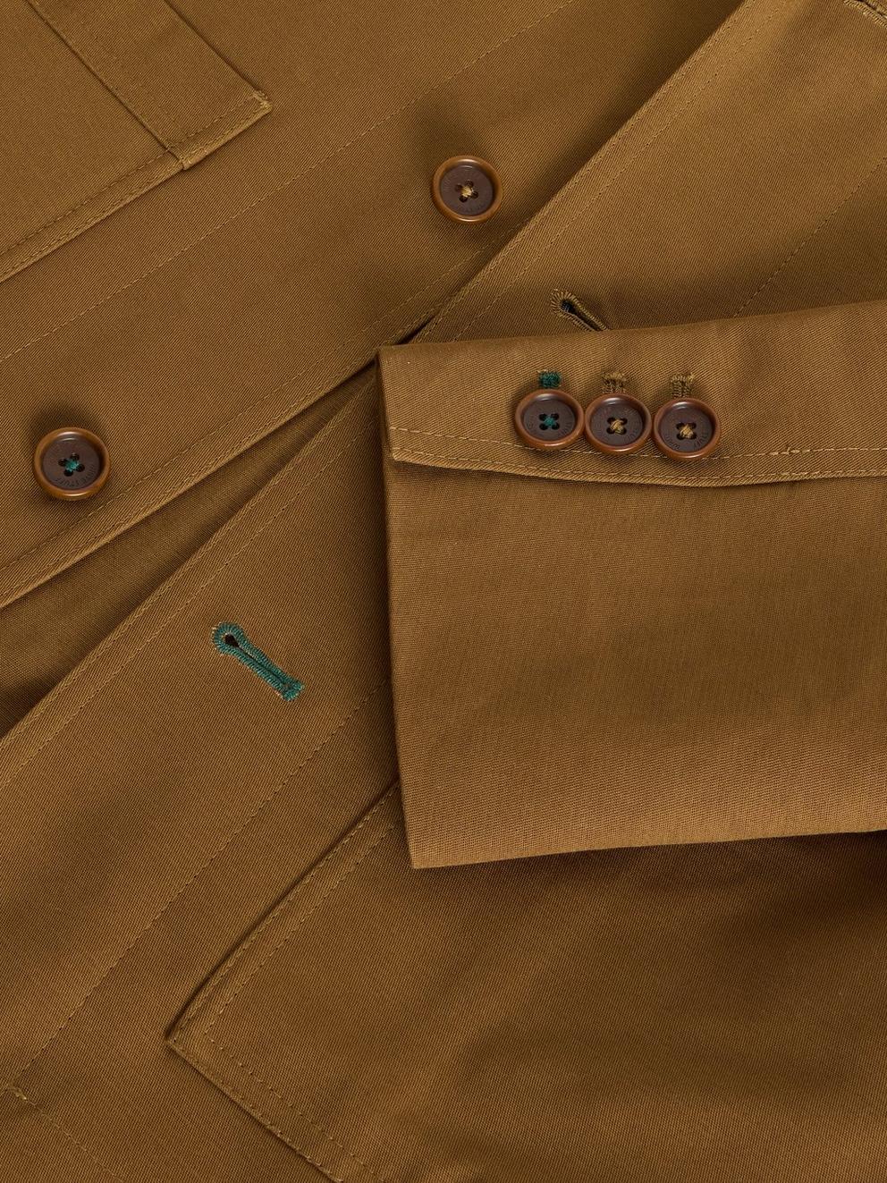 Chiltern Cotton Blazer in MID TAN - FLAT DETAIL