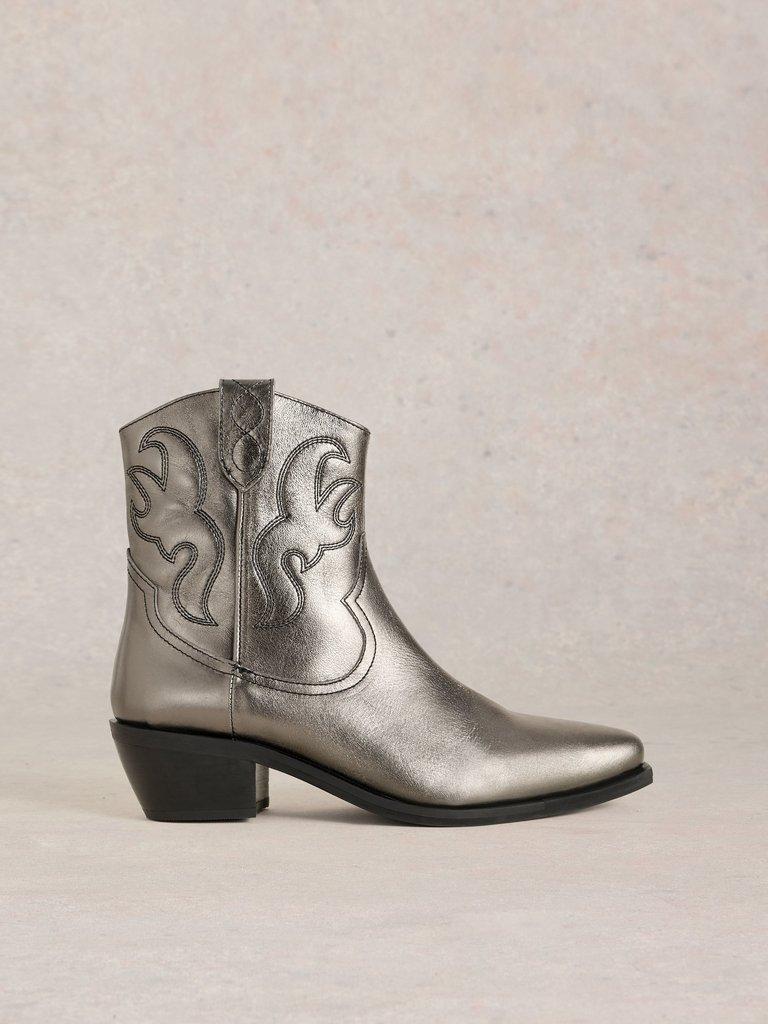 Beau Western Boot in PEWTER MET - LIFESTYLE