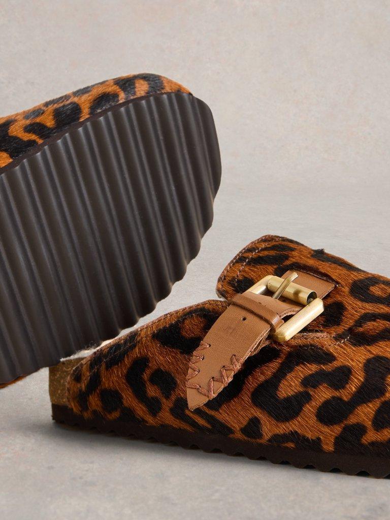 Myrtle Slip On Leather Mule in BROWN MLT - FLAT DETAIL