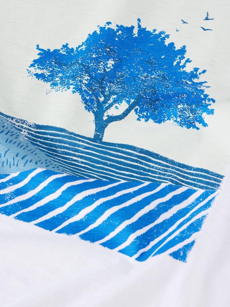Indigo Tree Graphic Tee in IVORY PR - FLAT DETAIL