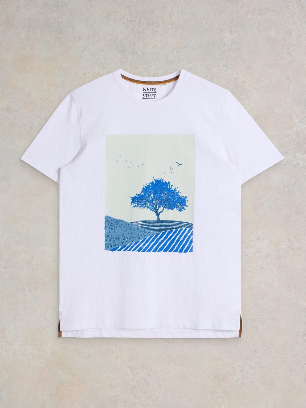 Indigo Tree Graphic Tee in IVORY PR - FLAT FRONT
