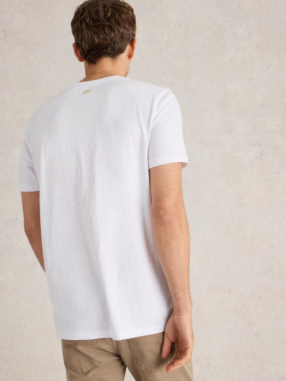 Indigo Tree Graphic Tee in IVORY PR - MODEL BACK