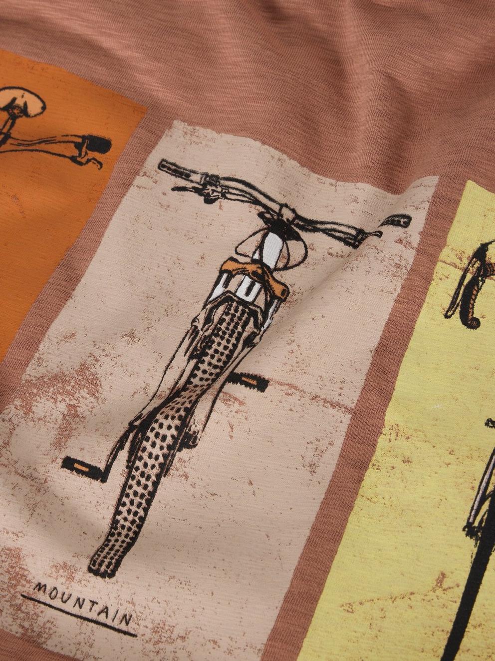 Bike Graphic Tee in PINK PR - FLAT DETAIL