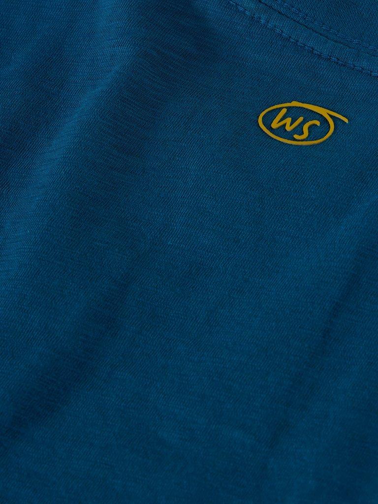 Slow Lane Graphic Tee in TEAL PR - FLAT DETAIL