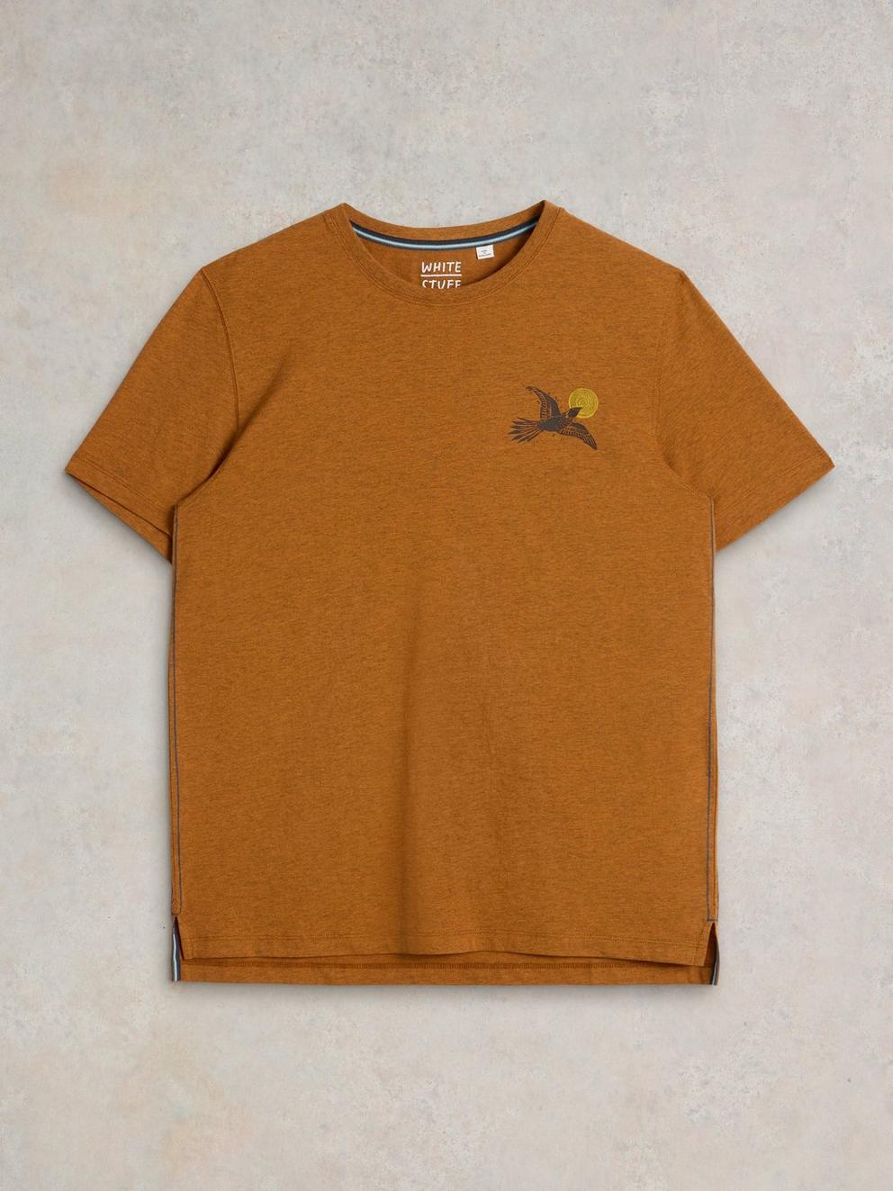 Hawk Graphic Tee in ORANGE PR - FLAT FRONT