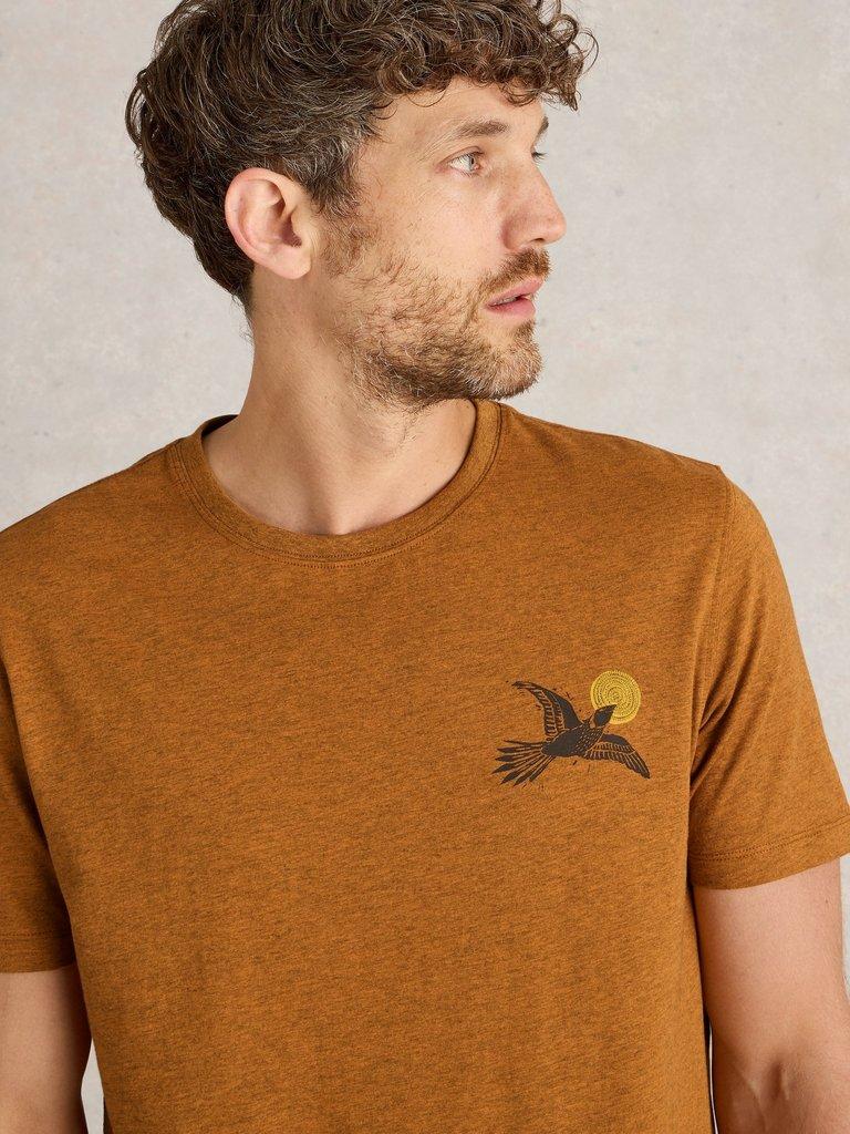 Hawk Graphic Tee in ORANGE PR - MODEL DETAIL