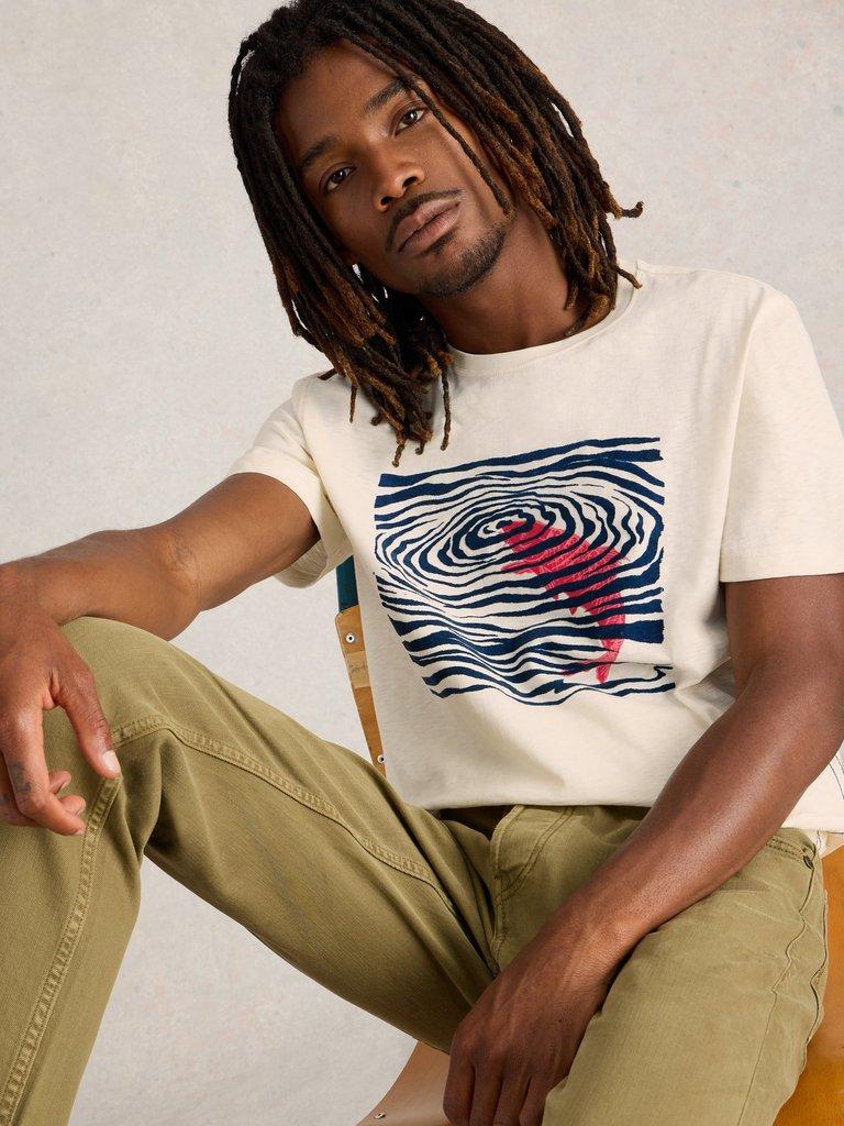 Fish Flock Graphic Tee in WHITE PR - LIFESTYLE