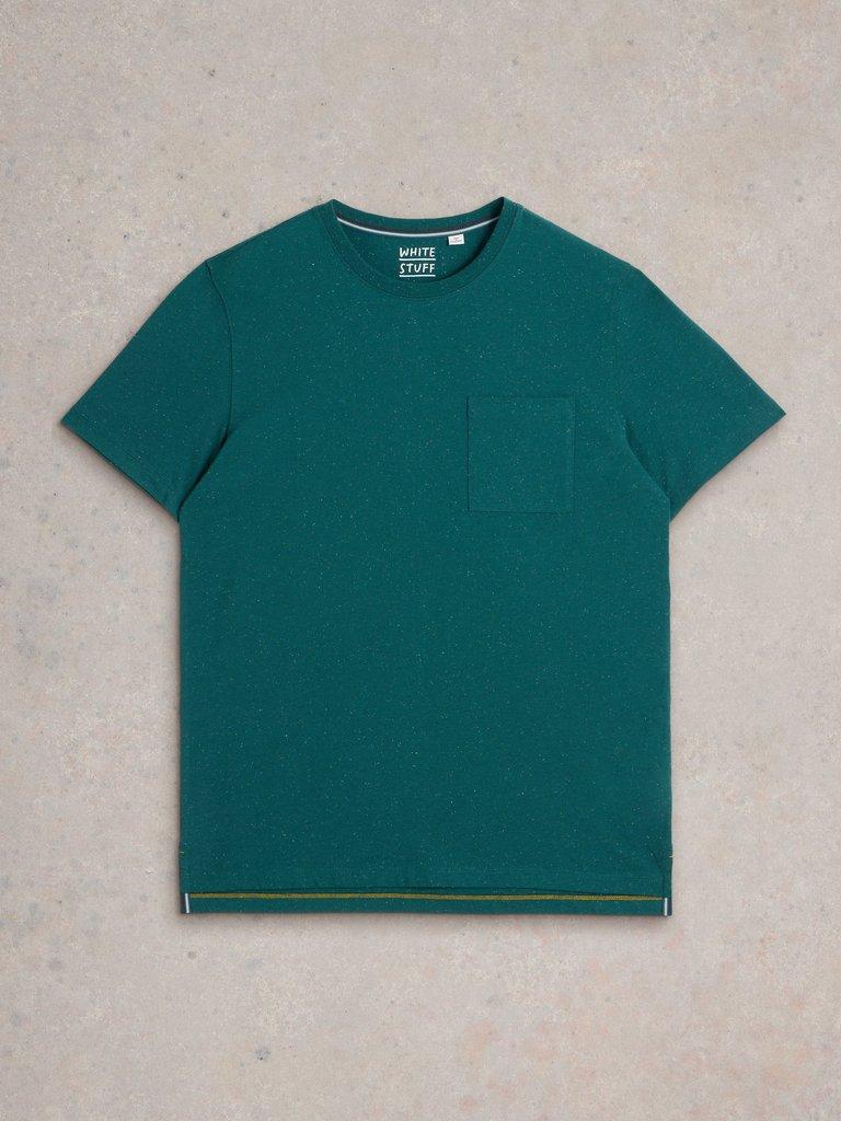 Abersoch Nep Short Sleeve Tee in DK TEAL - FLAT FRONT