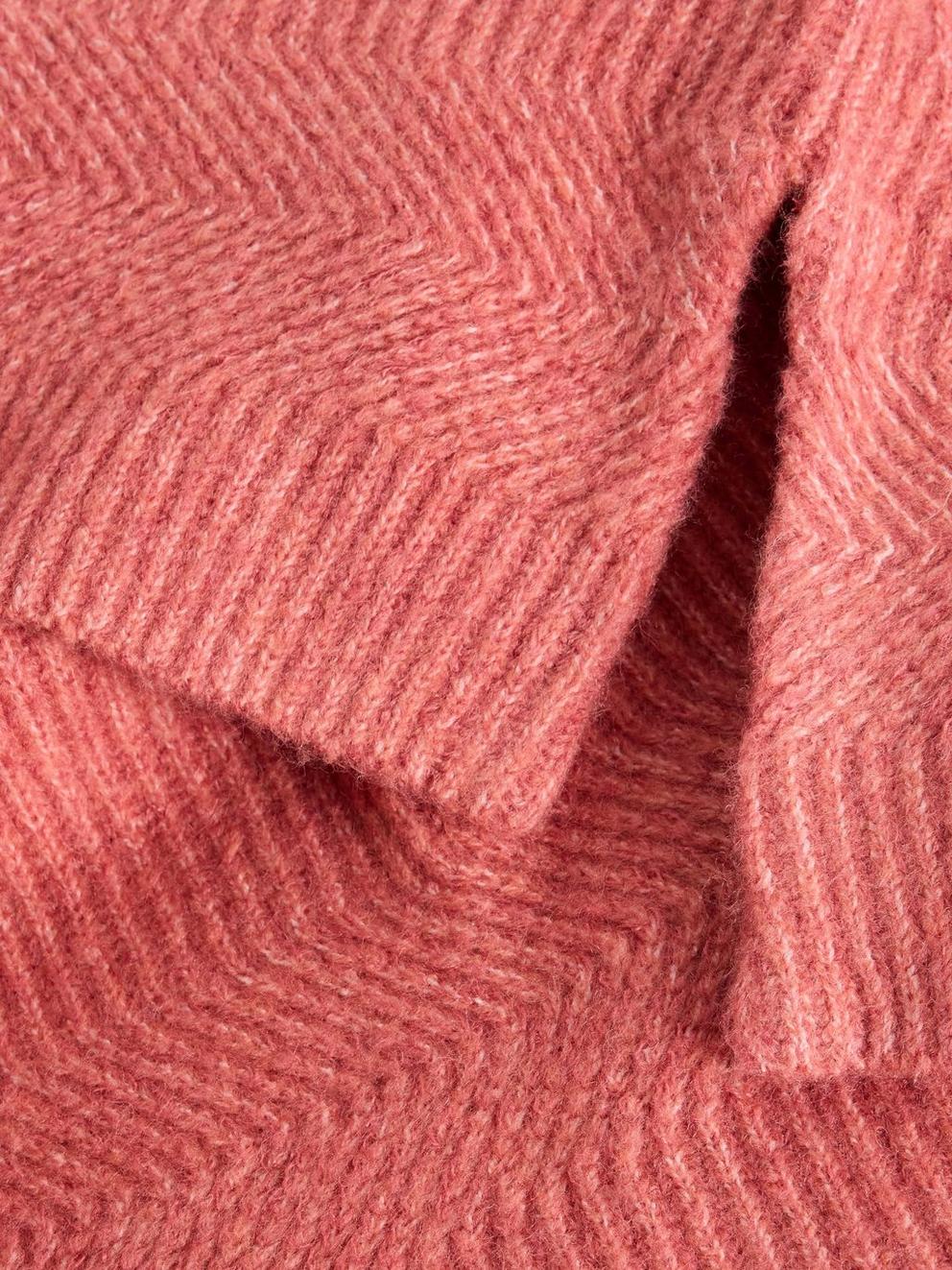 LOVELY RIBBED JUMPER in DUS PINK - FLAT DETAIL