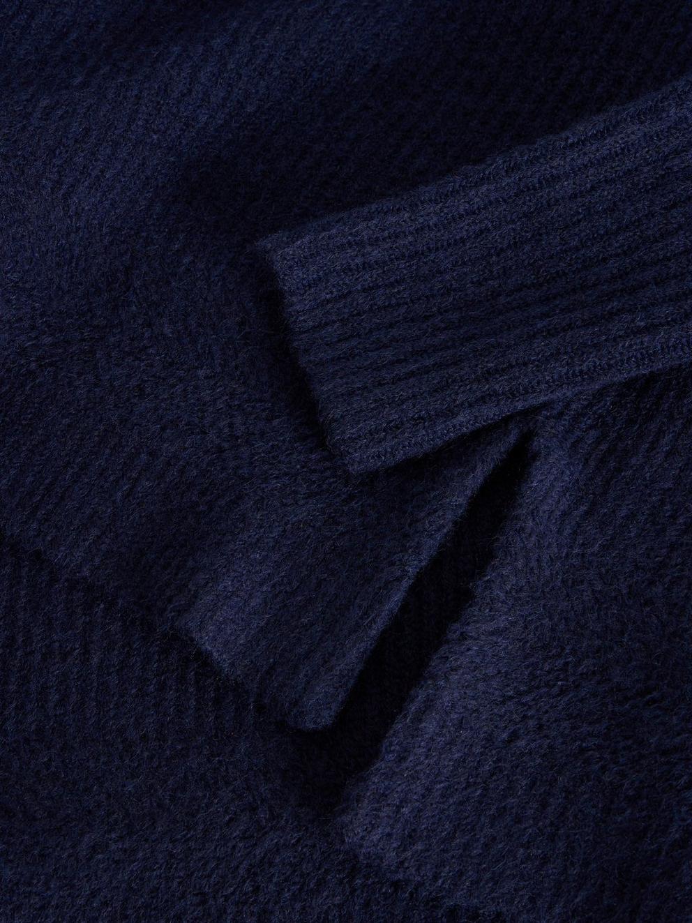 LOVELY RIBBED JUMPER in FR NAVY - FLAT DETAIL