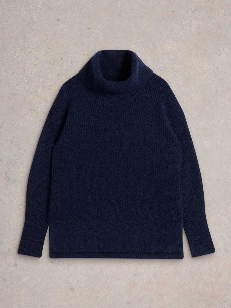 LOVELY RIBBED JUMPER in FR NAVY - FLAT FRONT