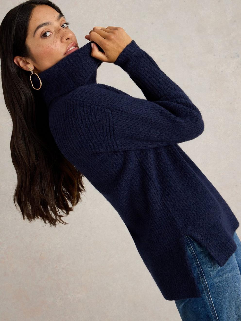 LOVELY RIBBED JUMPER in FR NAVY - LIFESTYLE