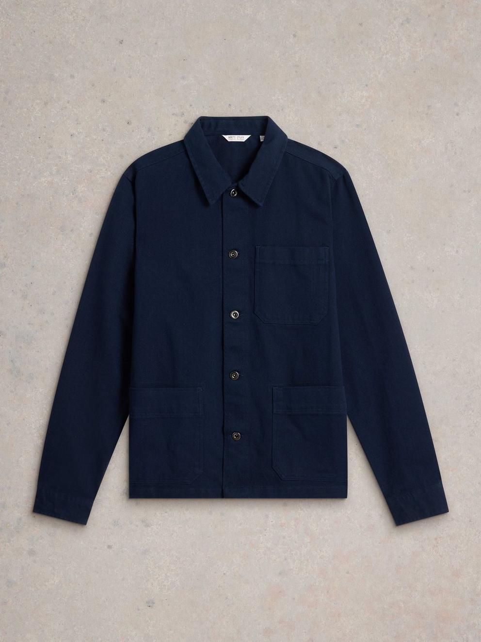 Kynman Workwear Cotton Jacket in DARK NAVY - FLAT FRONT