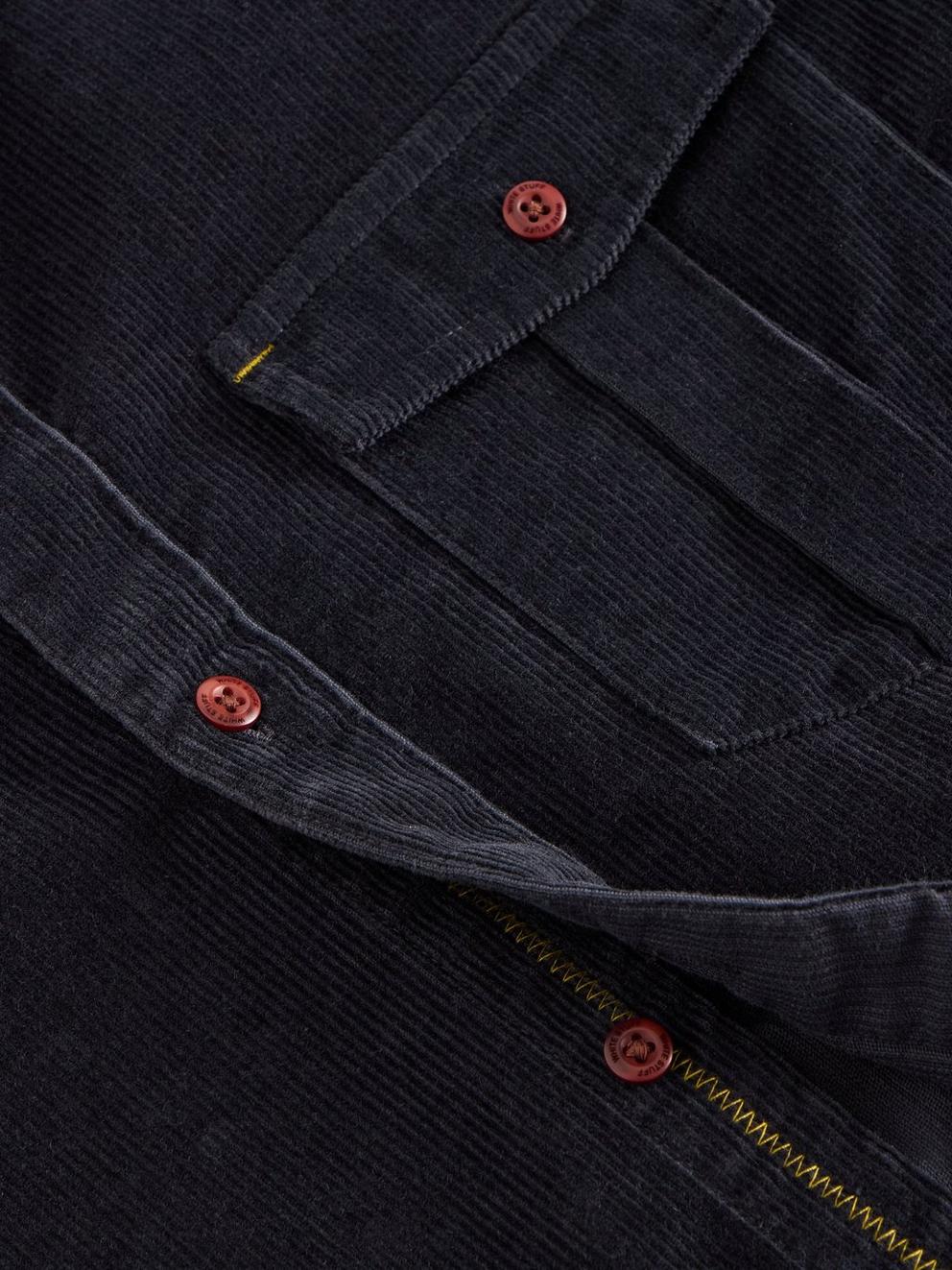 Griffin Cord Shirt in DARK NAVY - FLAT DETAIL