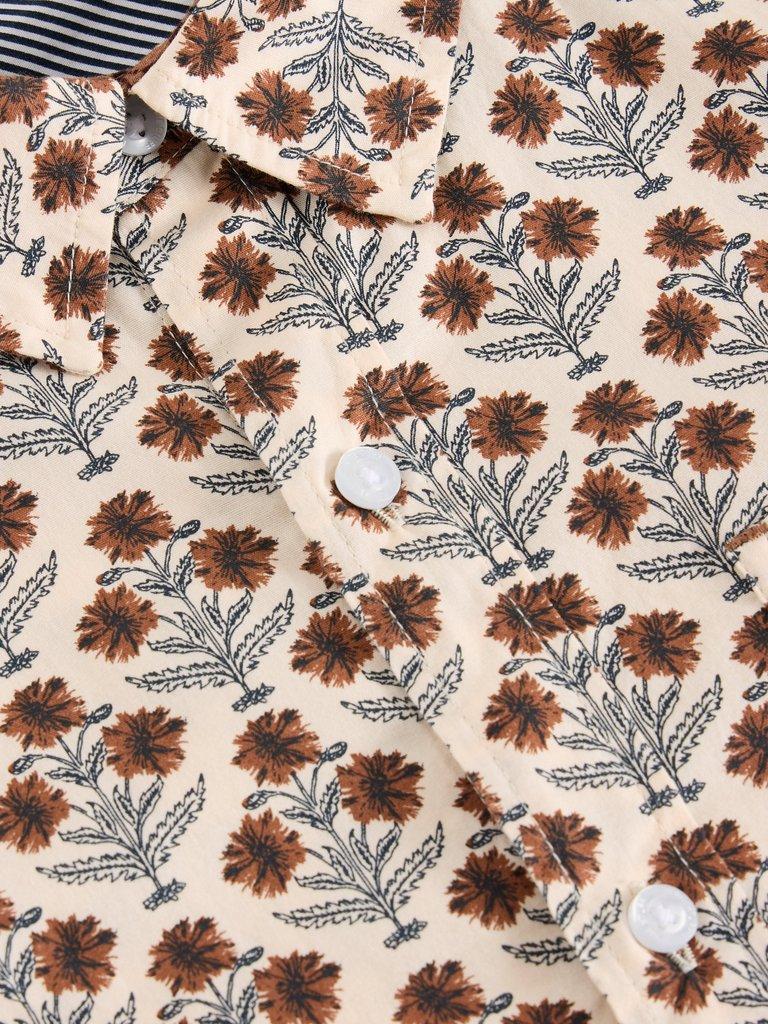 Large Dandelion Printed Shirt in NAT MLT - FLAT DETAIL