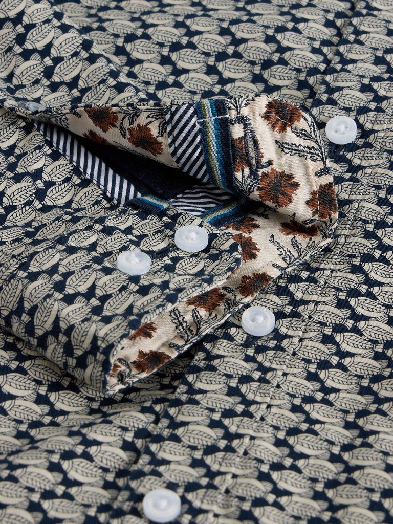 Fish Printed Shirt in NAVY MULTI - FLAT DETAIL