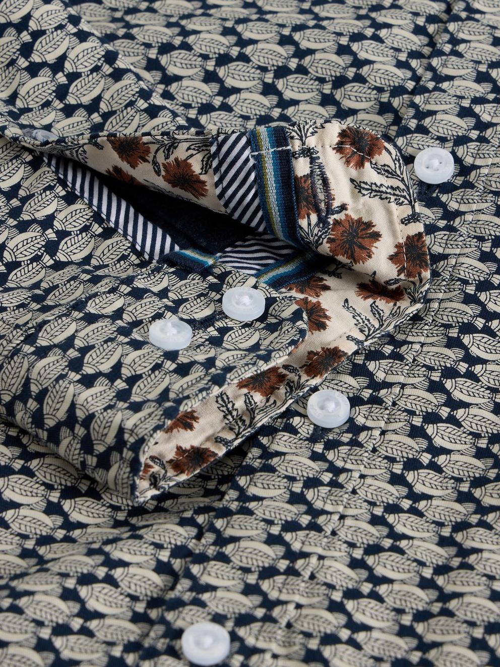 Fish Printed Shirt in NAVY MULTI - FLAT DETAIL