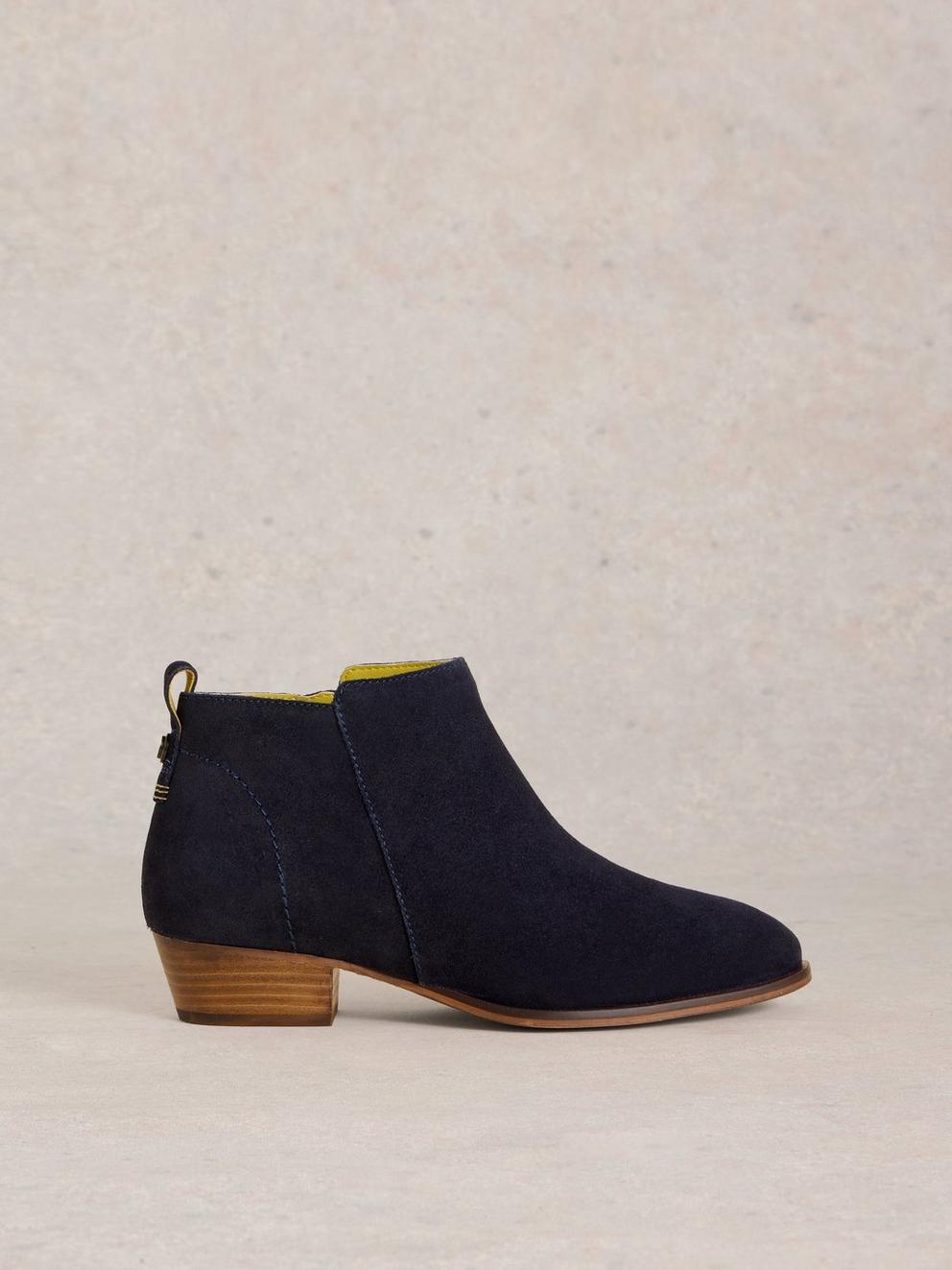 Willow Suede Ankle Boot in DARK NAVY - LIFESTYLE