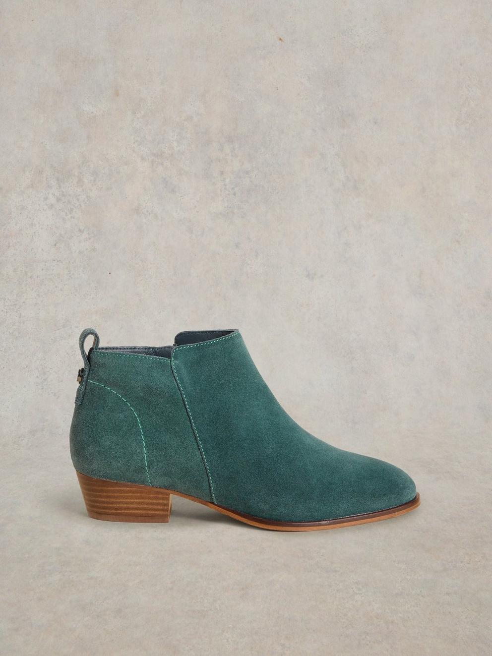 Willow Suede Ankle Boot in DK TEAL - LIFESTYLE