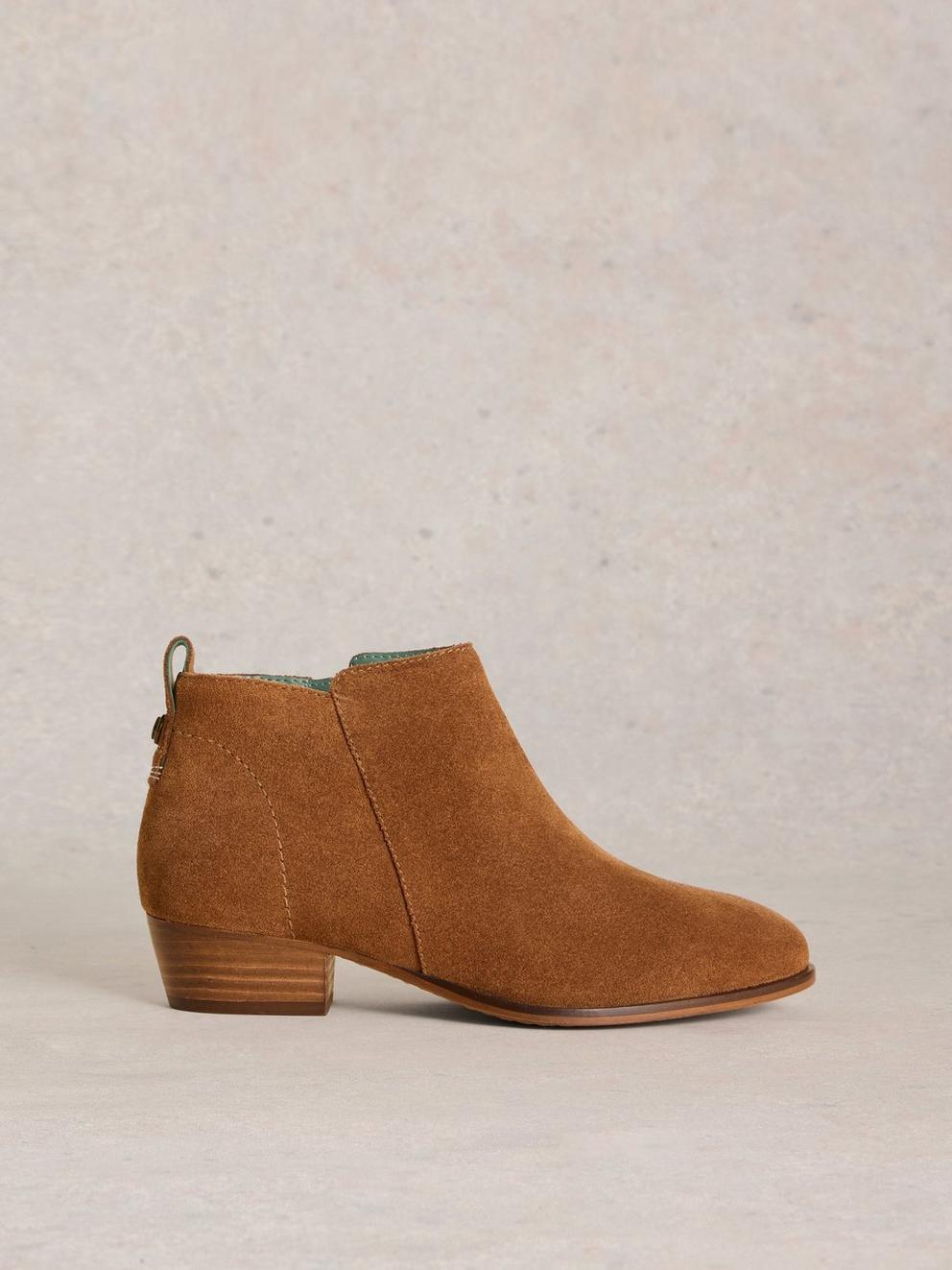 Willow Suede Ankle Boot in MID TAN - LIFESTYLE