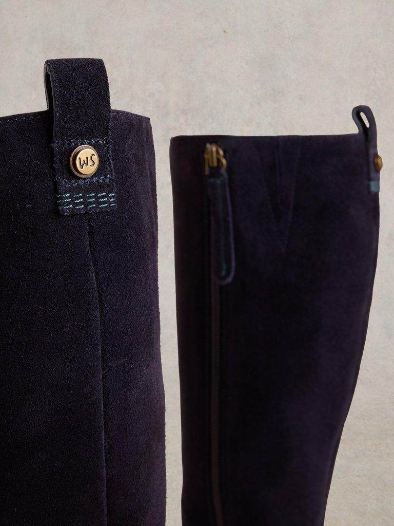 Willow Suede Knee High in DARK NAVY - FLAT DETAIL