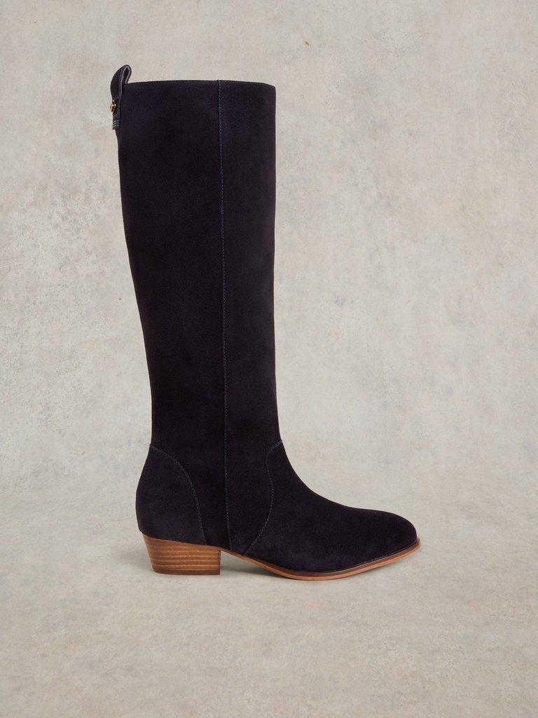 Willow Suede Knee High in DARK NAVY - LIFESTYLE
