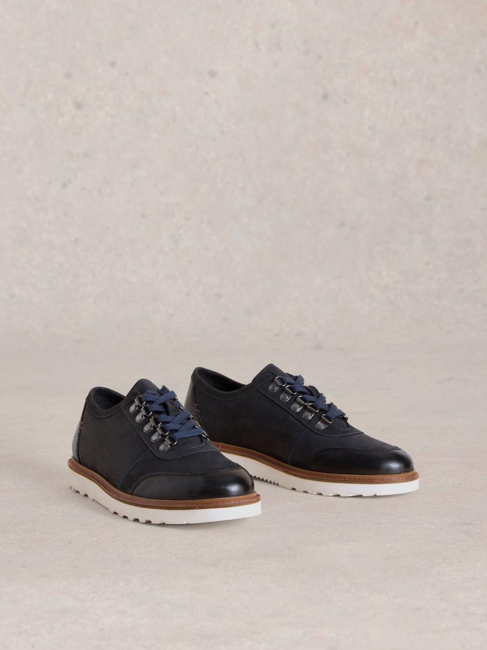 Henry Hiker Shoe in DARK NAVY - FLAT FRONT
