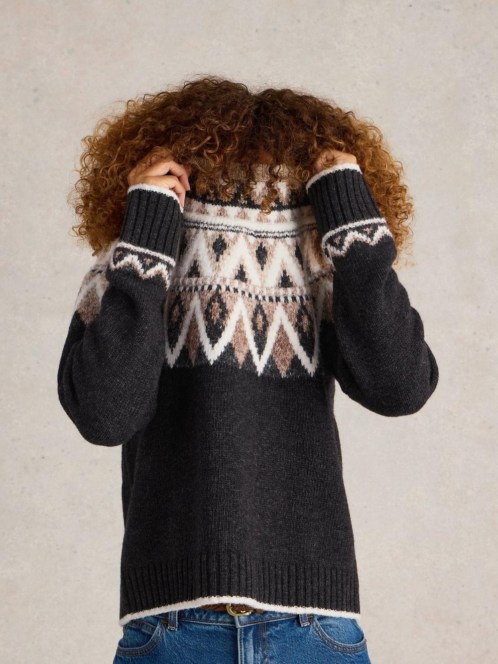 MONO FAIRISLE JUMPER in BLK MLT - LIFESTYLE