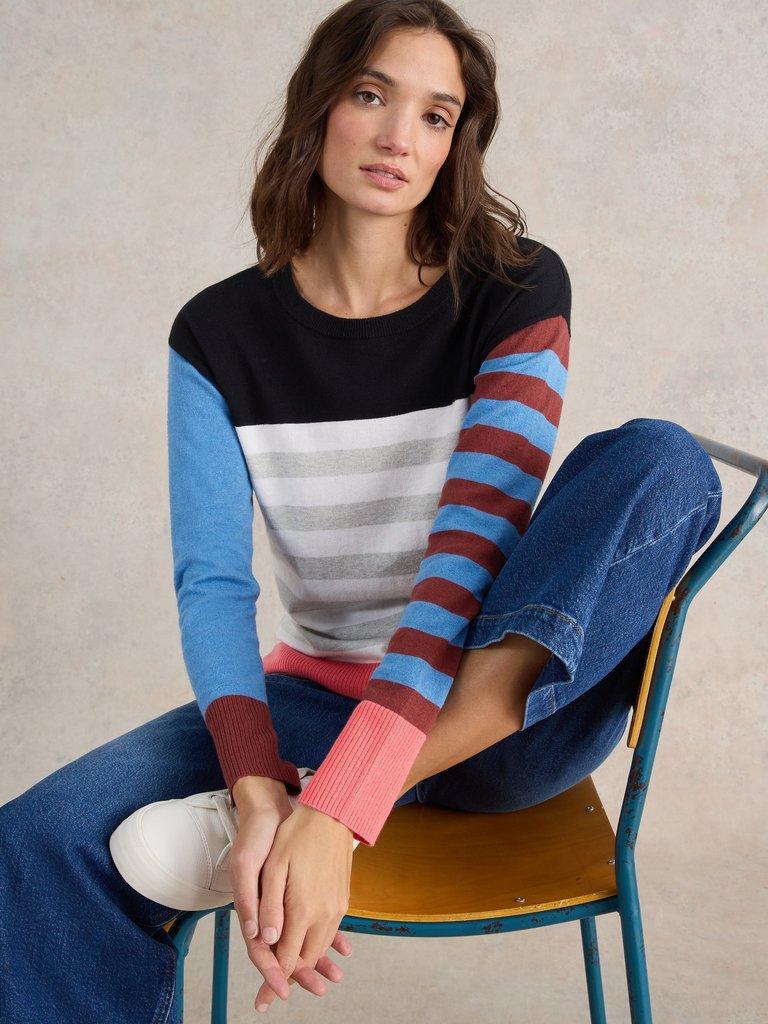 CITY STRIPE JUMPER in BLUE MLT - LIFESTYLE