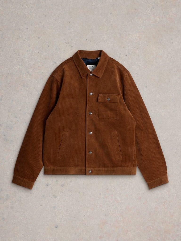 Cord Jacket in MID TAN - FLAT FRONT