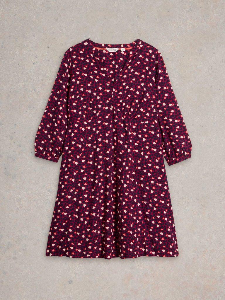 Frances Dress in PLUM PR - FLAT FRONT