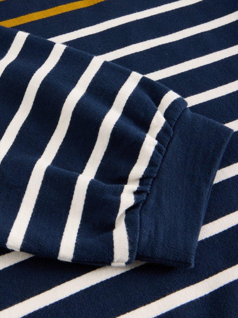 Amy Stripe Dress in NAVY MULTI - FLAT DETAIL