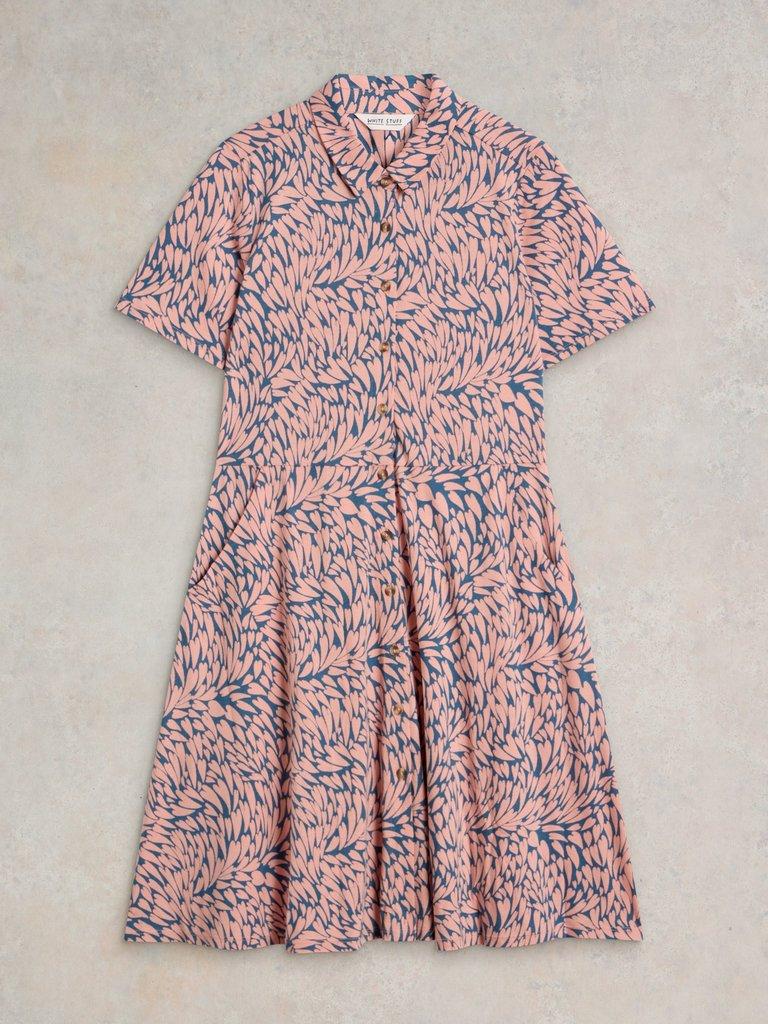 Ria Shirt Jersey Dress in PINK PR - FLAT FRONT