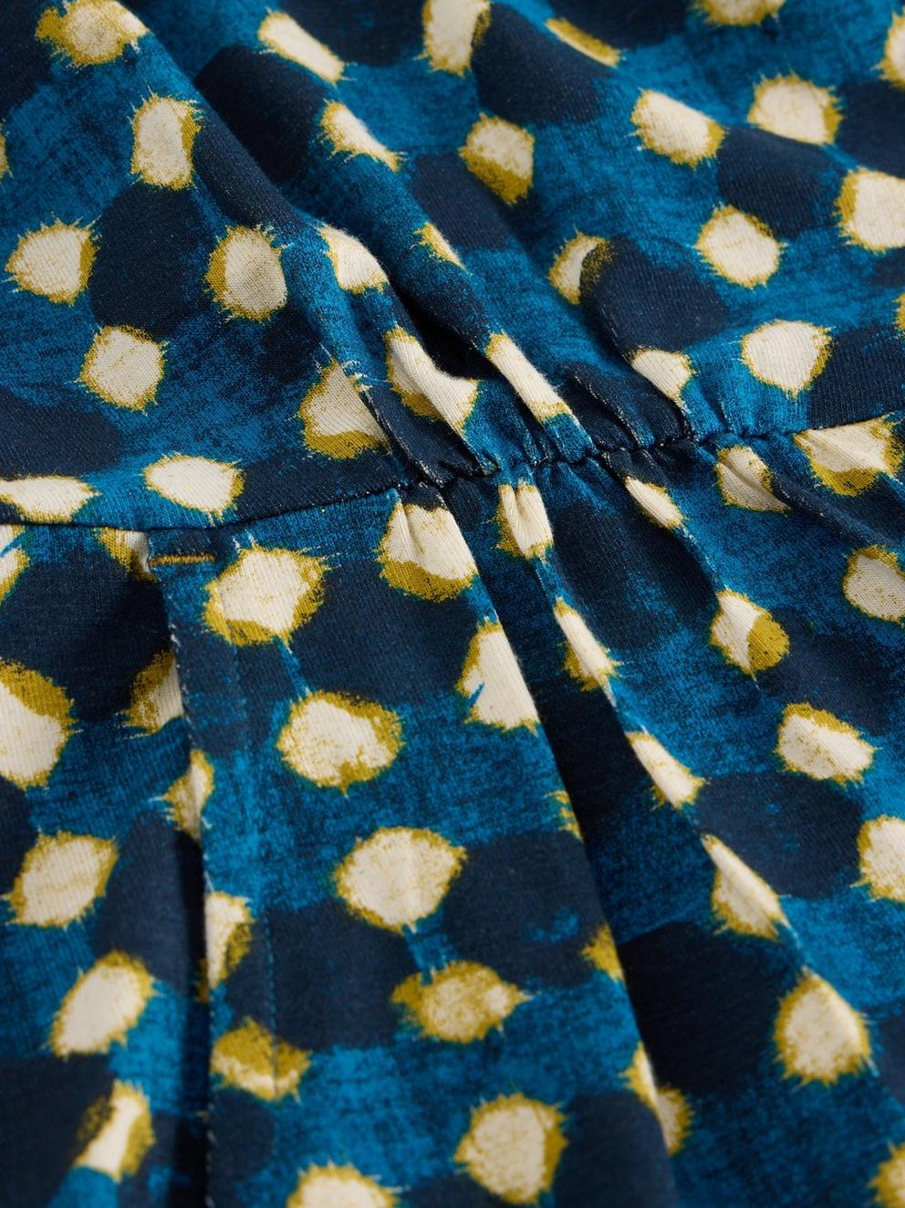 Tallie Jersey Printed Dress in NAVY PR - FLAT DETAIL
