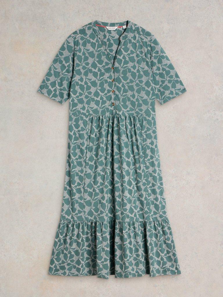 Naya Jersey Midi Dress in GREEN PR - FLAT FRONT