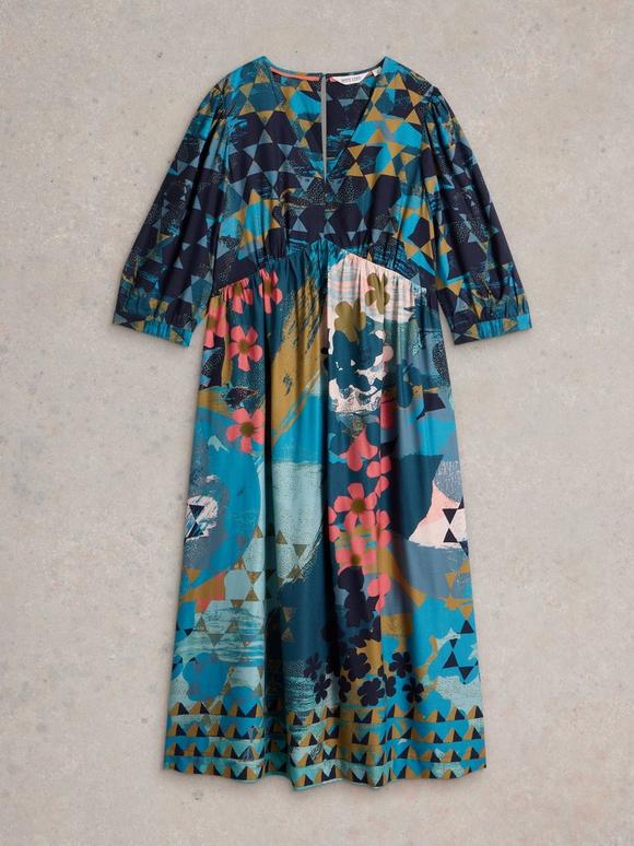 Poppy Jersey Dress in PLUM MULTI | White Stuff US