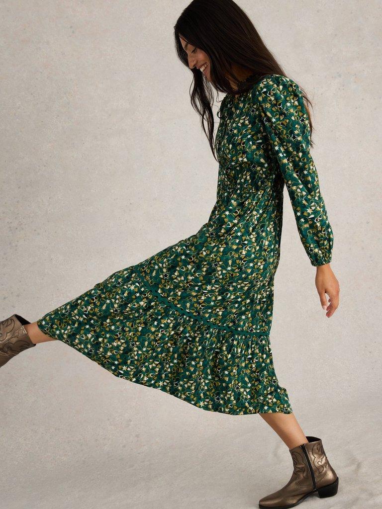 Lotus Maxi Dress in GREEN PR - LIFESTYLE