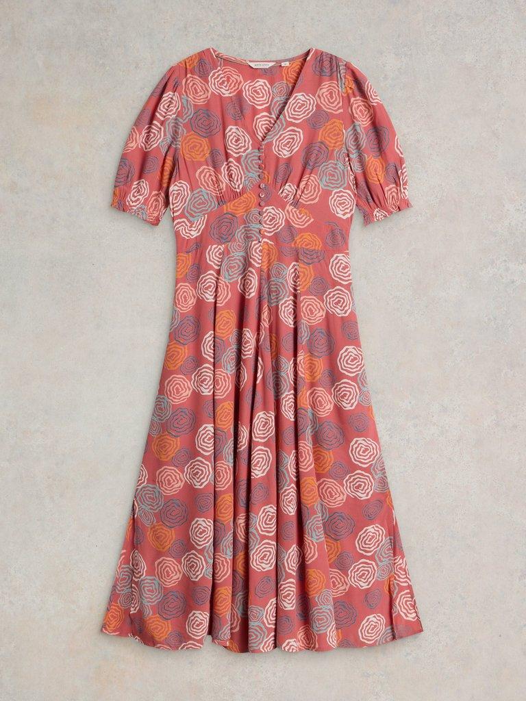 Hazel Bias Cut Dress in PINK PR - FLAT FRONT