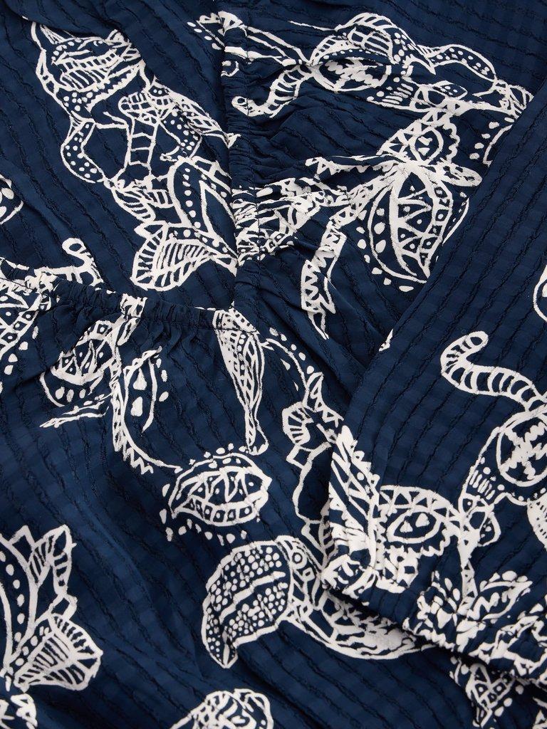 Skylar Midi Dress in NAVY PR - FLAT DETAIL