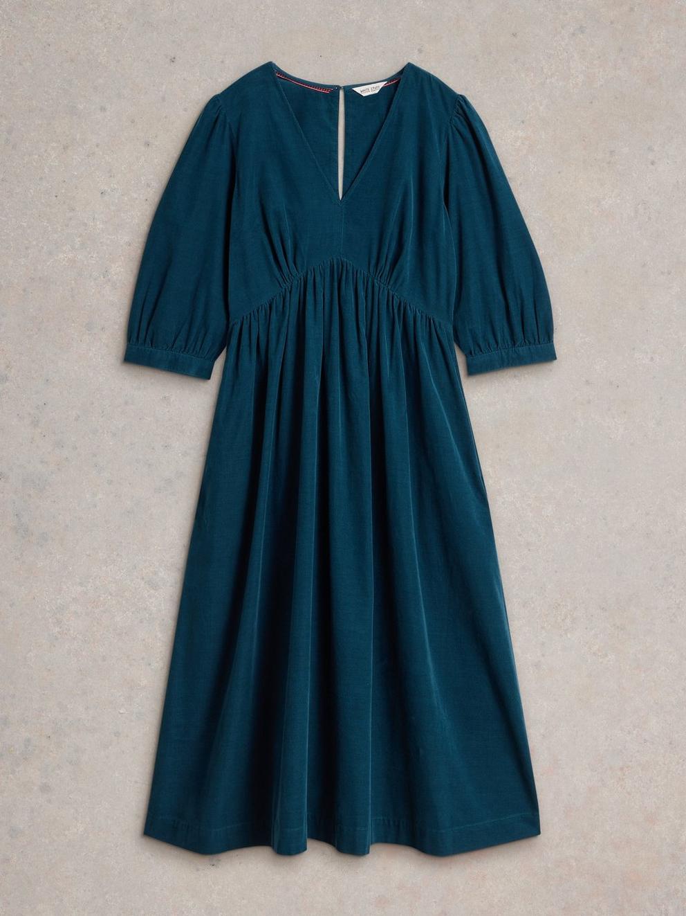 Lucy Cord Dress in DK TEAL - FLAT FRONT