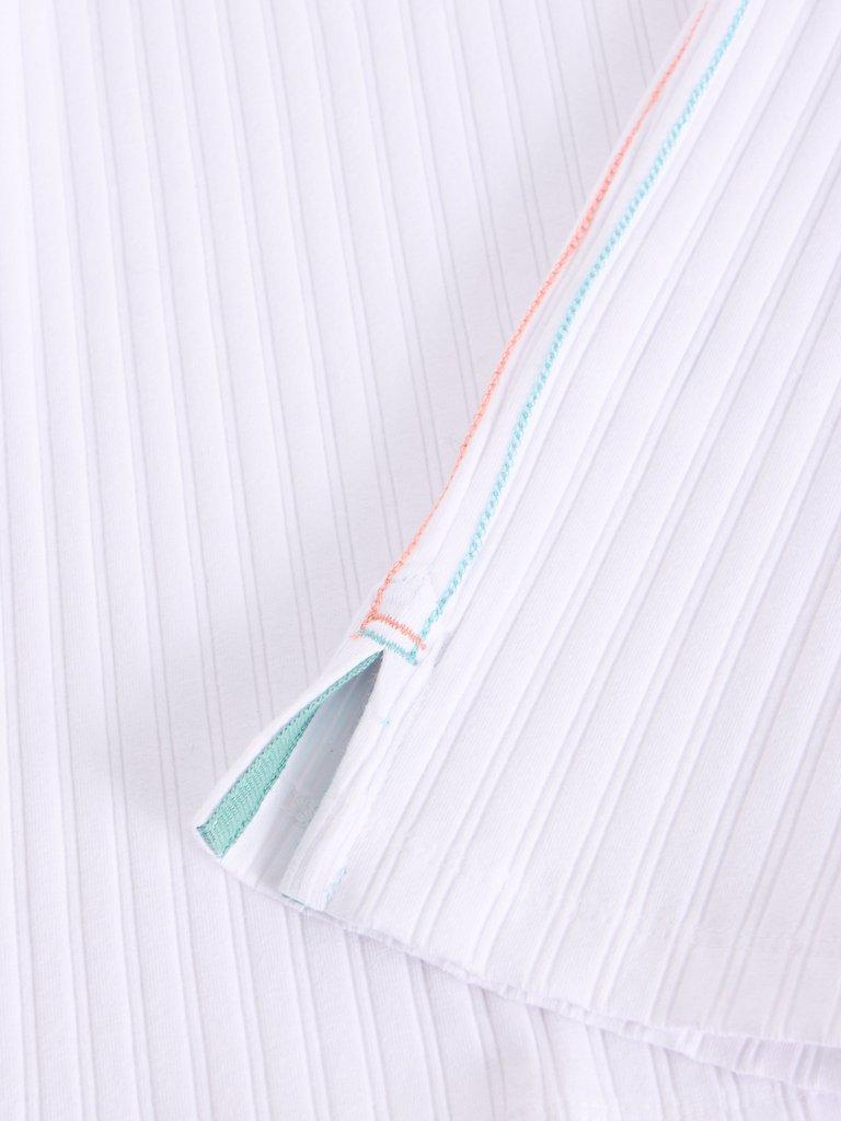SYDNEY RIB BOAT NECK  in BRIL WHITE - FLAT DETAIL
