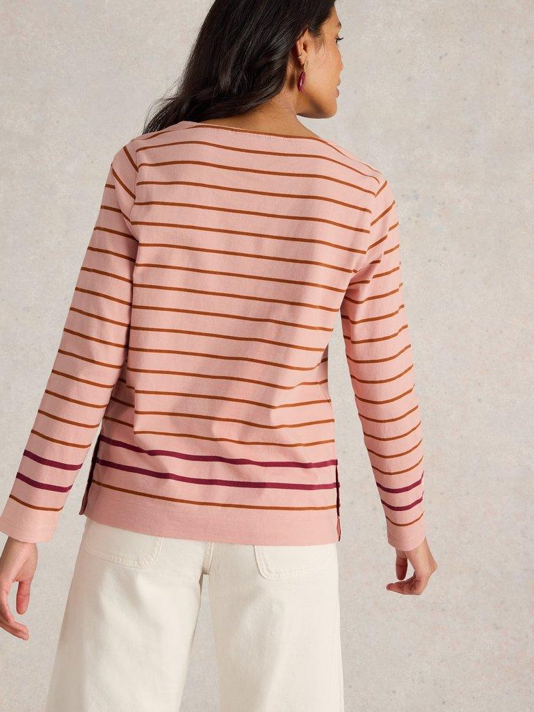 WILLOW STRIPE LS TOP in PINK MULTI | White Stuff WILLOW STRIPE LS TOP in PINK MULTI | White Stuff