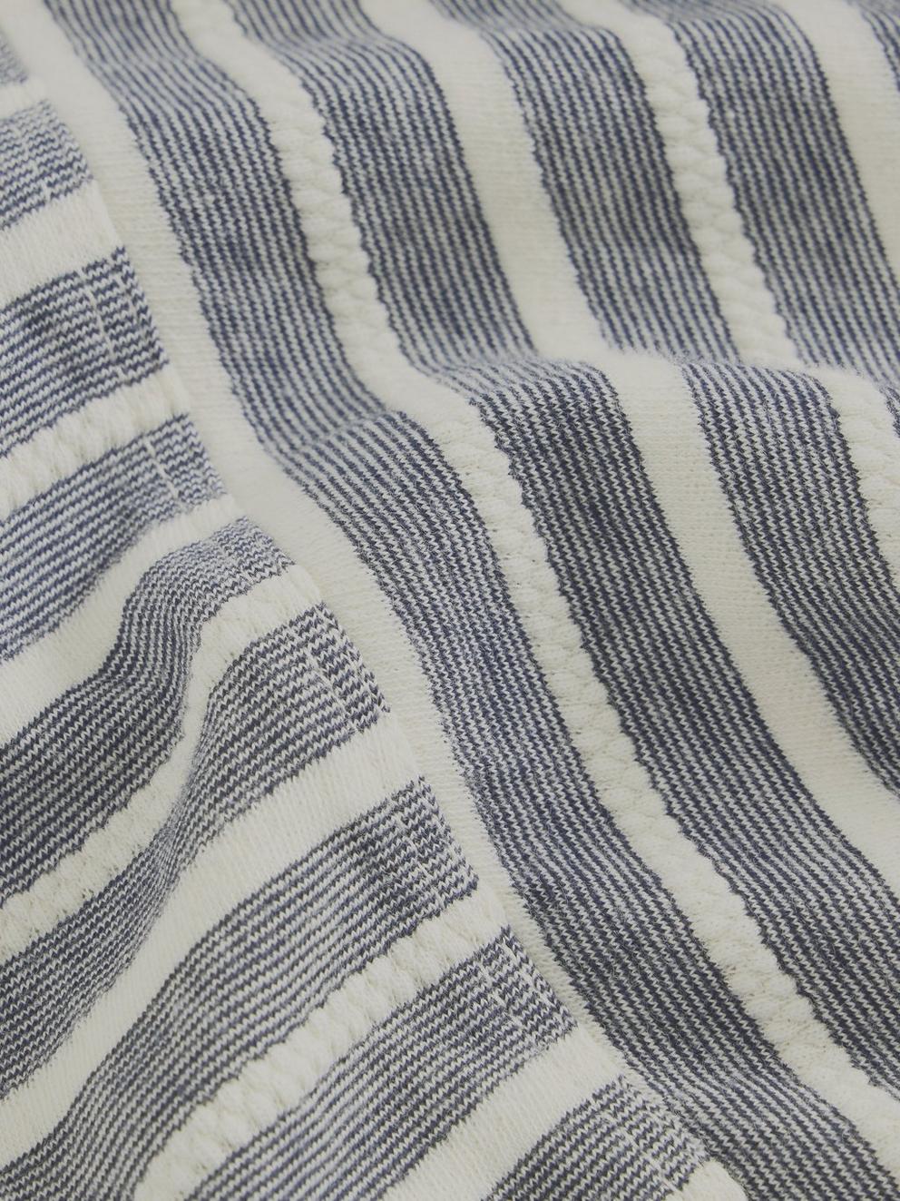 Stripe Tie Hem Top in GREY MLT - FLAT DETAIL