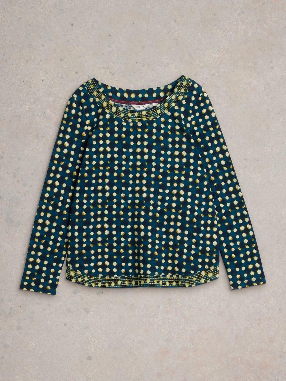 WEAVER TEE in BLUE PR - FLAT FRONT
