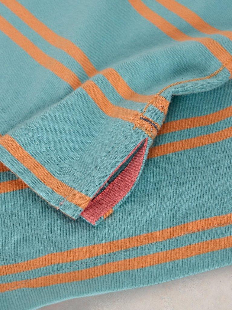 SYDNEY BOAT NECK  in BLUE MLT - FLAT DETAIL