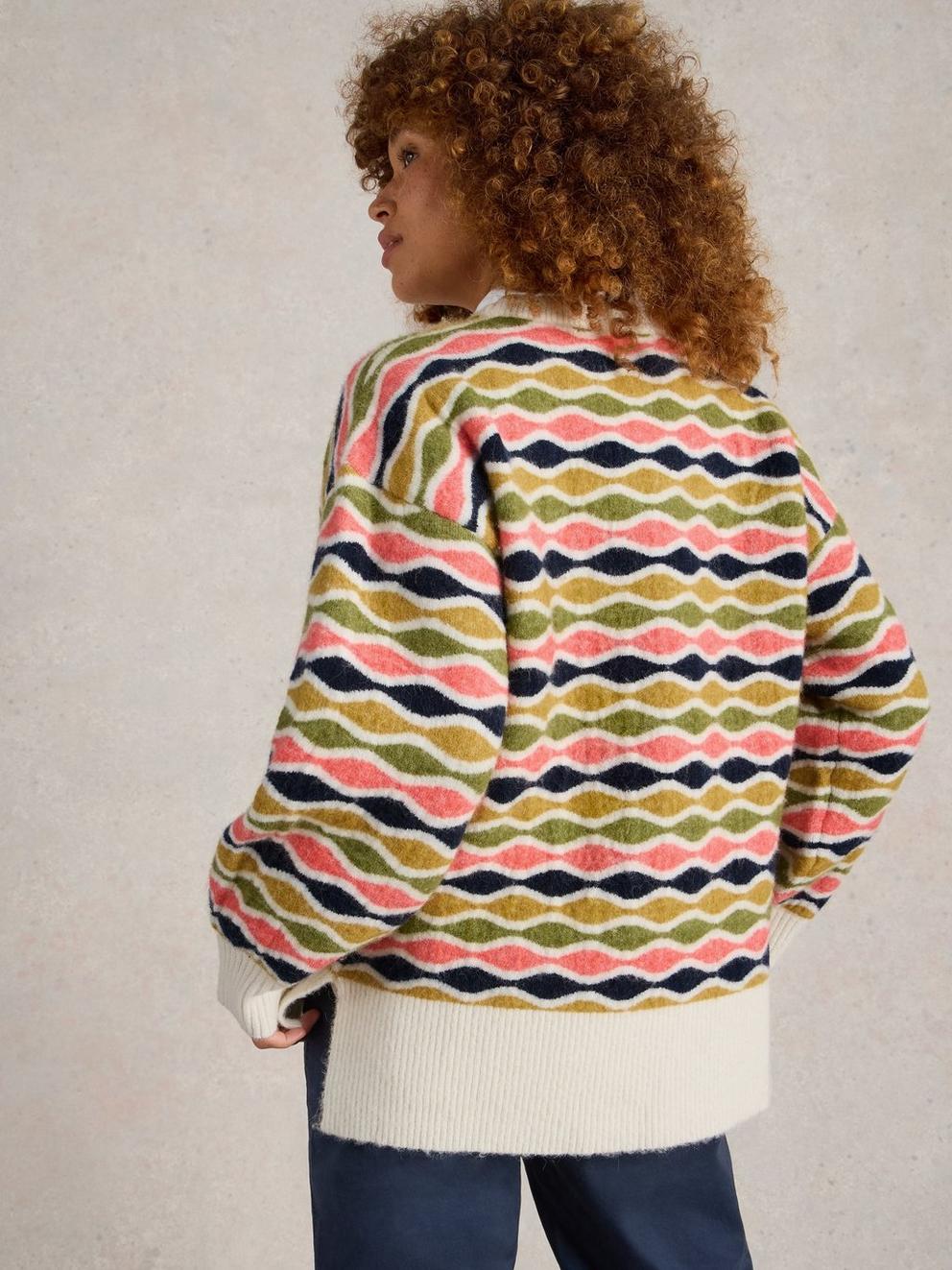 GINA GEO JUMPER in NAT MLT - MODEL BACK