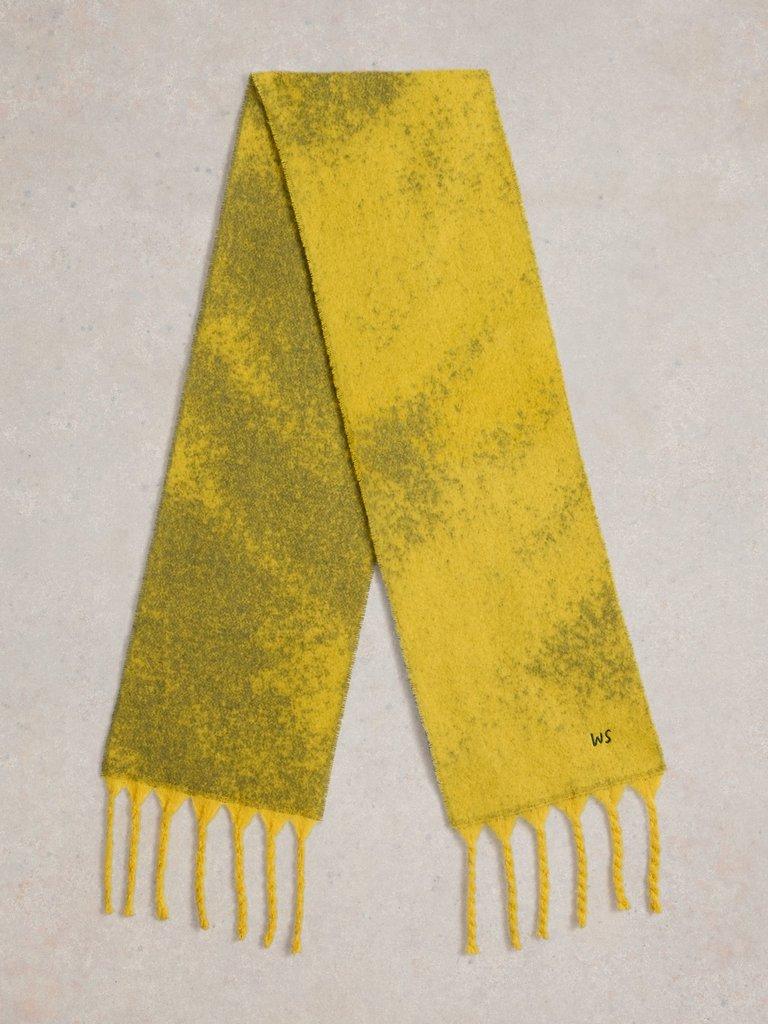 Shelly Skinny Scarf in MID YELLOW - FLAT BACK