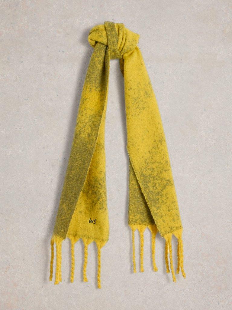 Shelly Skinny Scarf in MID YELLOW - FLAT FRONT