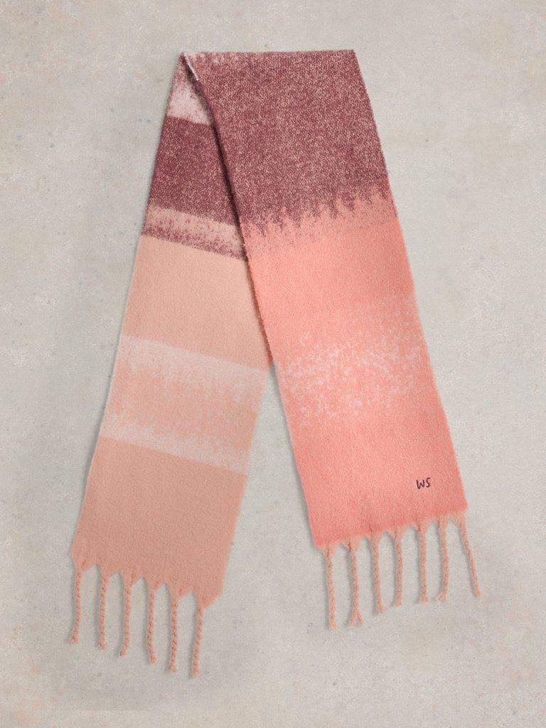 Shelly Skinny Scarf in PINK MLT - FLAT BACK